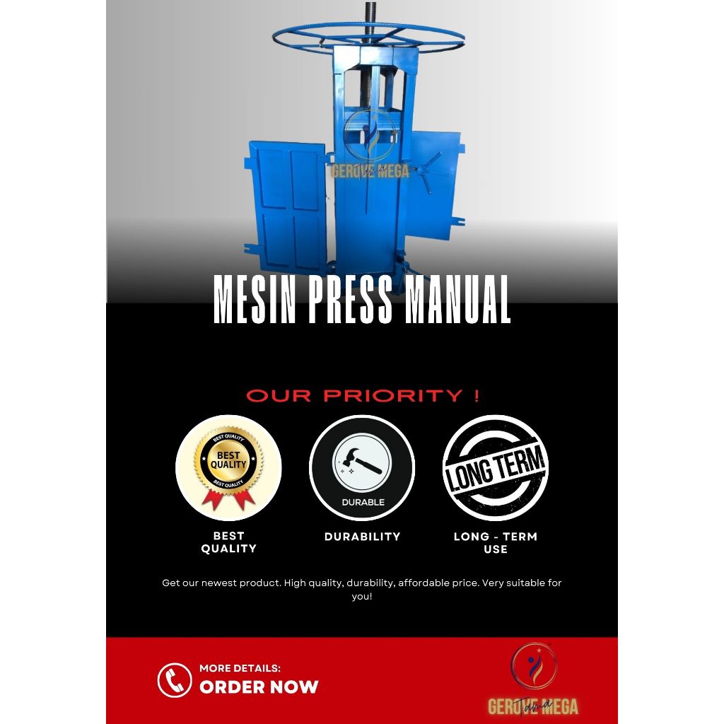Mesin Pres Kardus Manual / Mesin Press Kaleng / Mesin Press Plastik