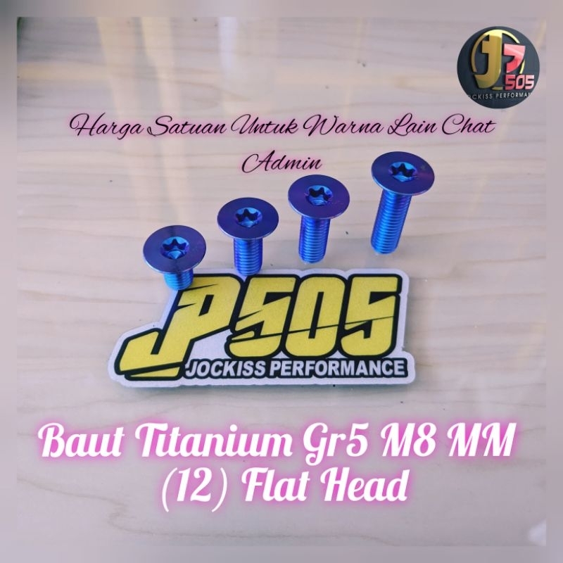 Baut M8 (12) MM Flat Head Baut 12 Titanium Gr 5