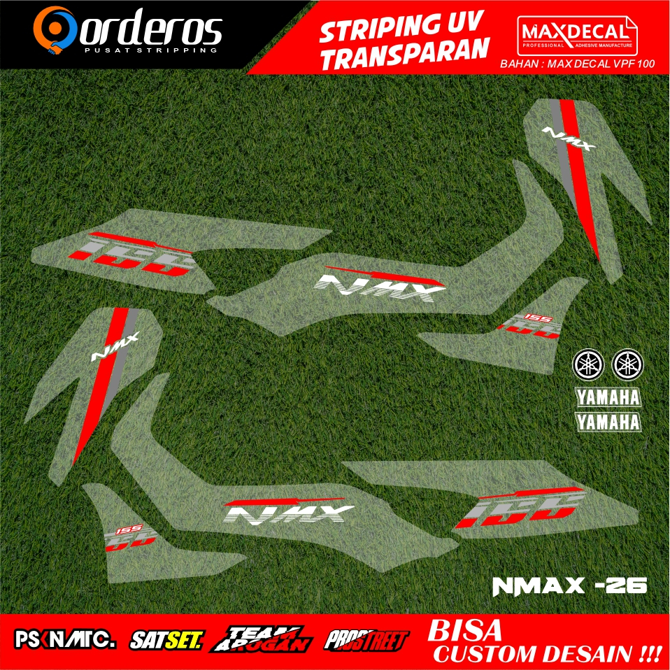 Striping Transparan Nmax New Stiker Setripping Motor Yamaha Nmax old 155 Transparan Cuatome Decal St