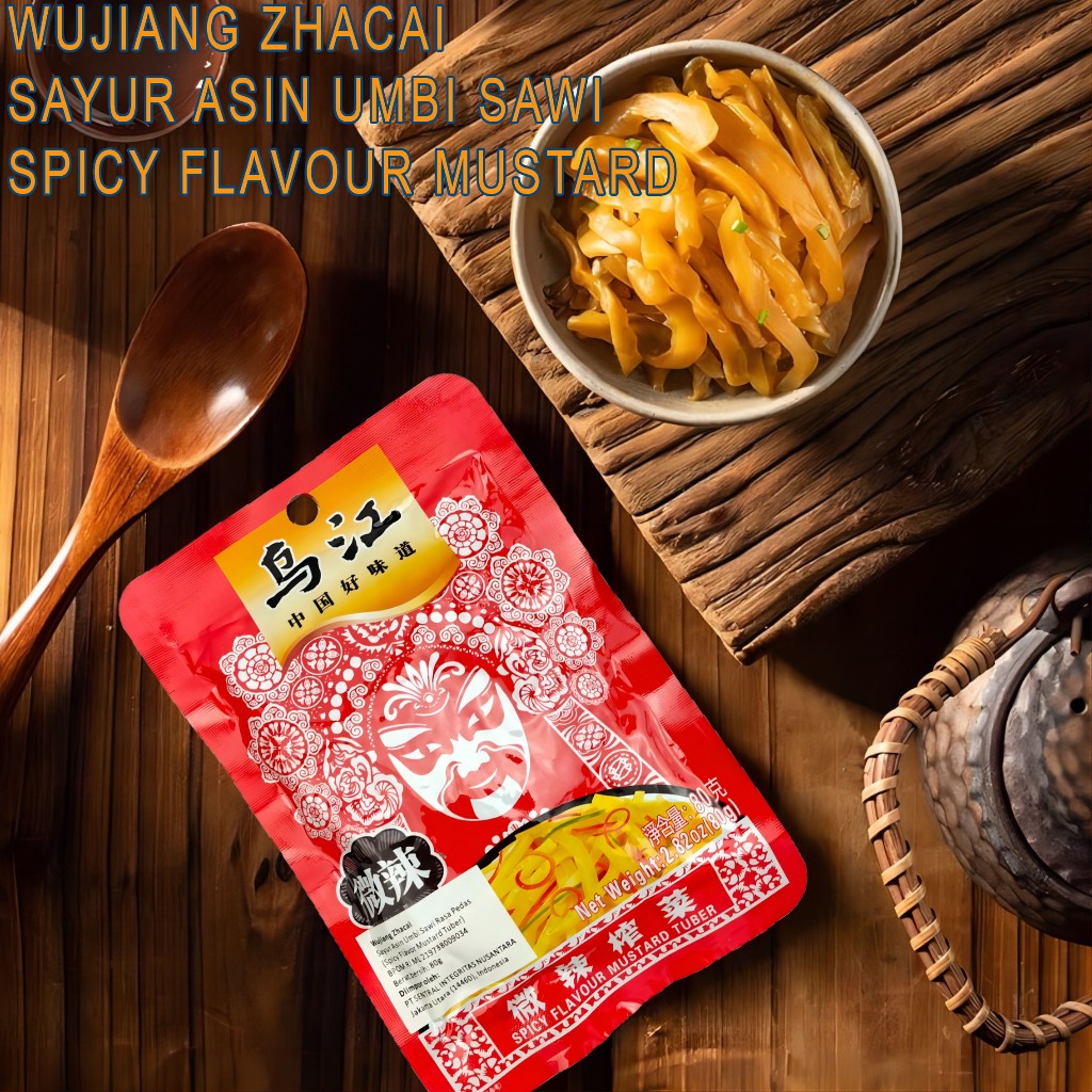 

Sayur Asin Umbi Sawi * Wujiang Zhacai * Spicy Flavour Mustard * 80gr