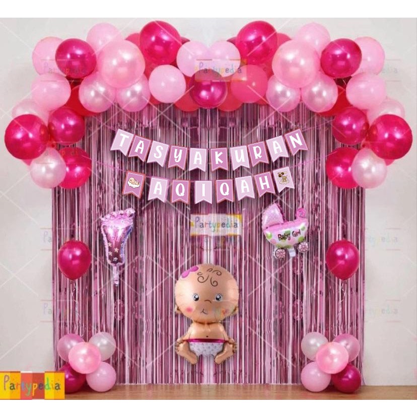 Paket Dekorasi Tasyakuran Aqiqah Cewe / Dekor Aqiqoh Anak