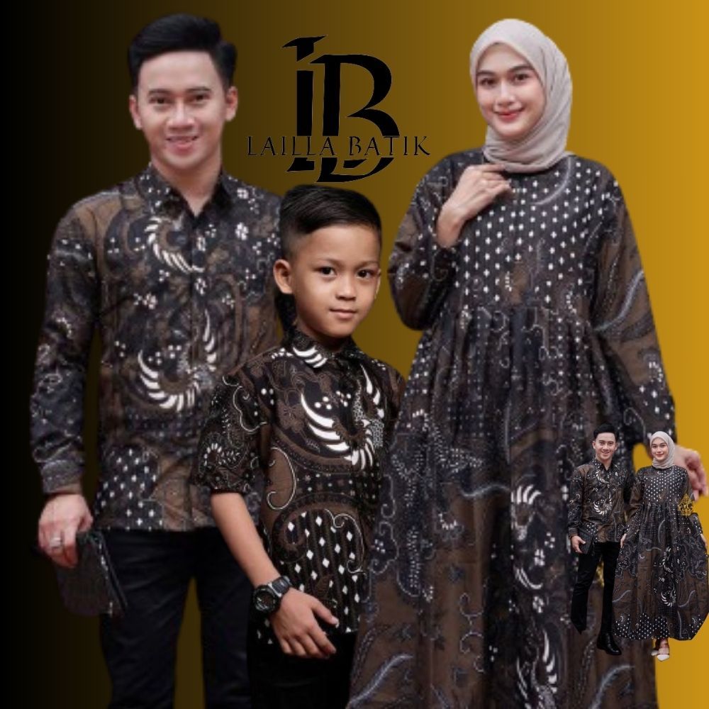 LAILLA BATIK COUPLE HITS BAJU BATIK COUPLE KELUARGA COUPLE AYAH IBU DAN ANAK COWOK SETANDAR/JUMBO