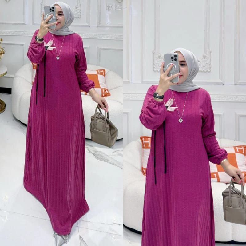 GAMIS WANITA TERBARU KAOS KNIT PREMIUM / GAMIS KEKINIAN / GAMIS ELEGANT TERMURAH BERKUALITAS