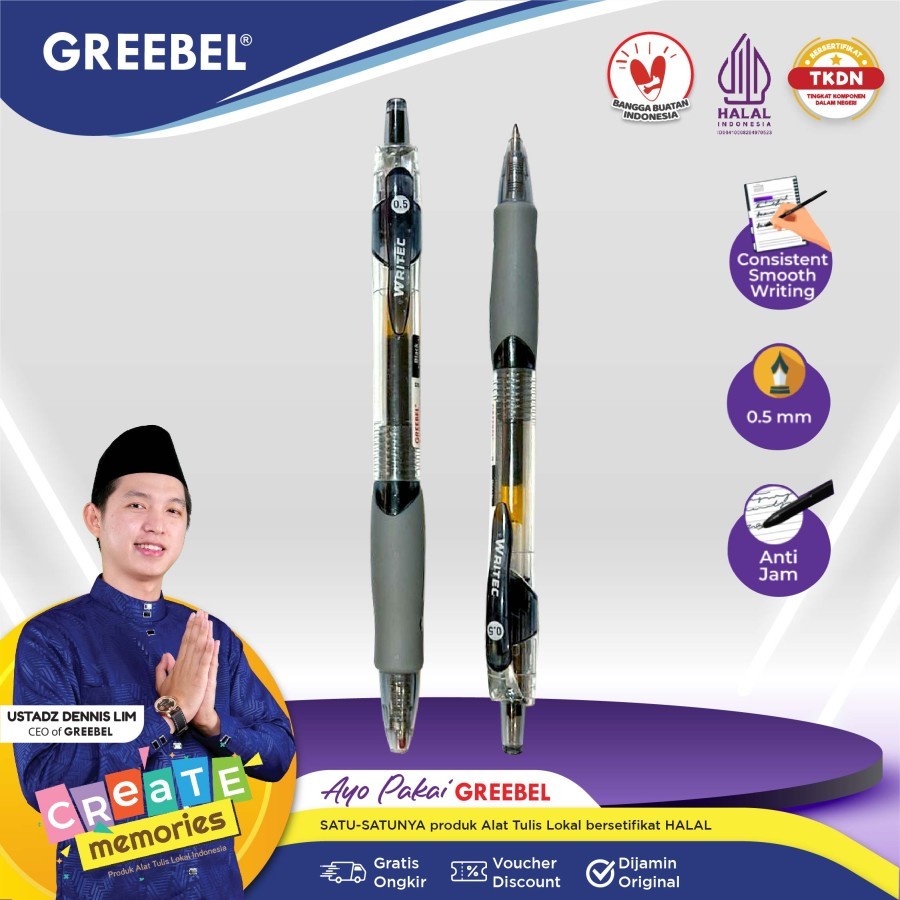

Pulpen Greebel Writec GP-503 / Gel Pen Greebel 0,5 mm (Harga 1 pcs)