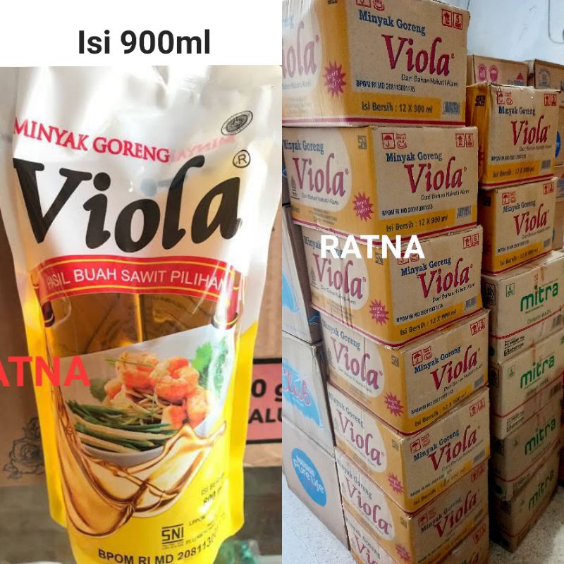 MINYAK GORENG SAWIT Merk VIOLA 900ml /1 Liter ( 1 Dus isi 12) MINYAK PILIHAN KITA