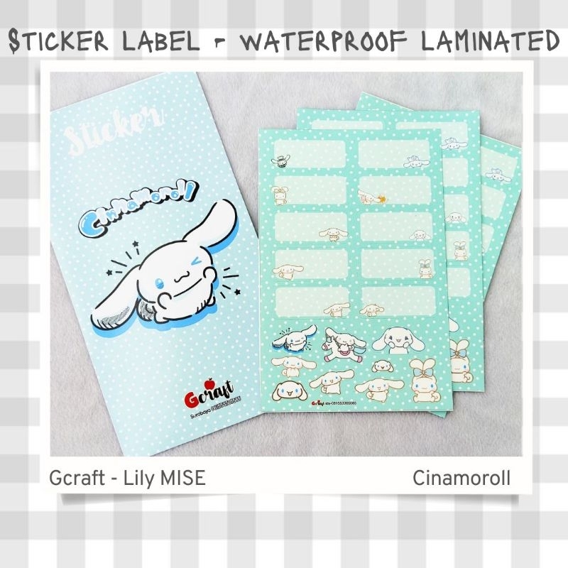 

sticker label waterproof laminated - stiker label nama laminasi