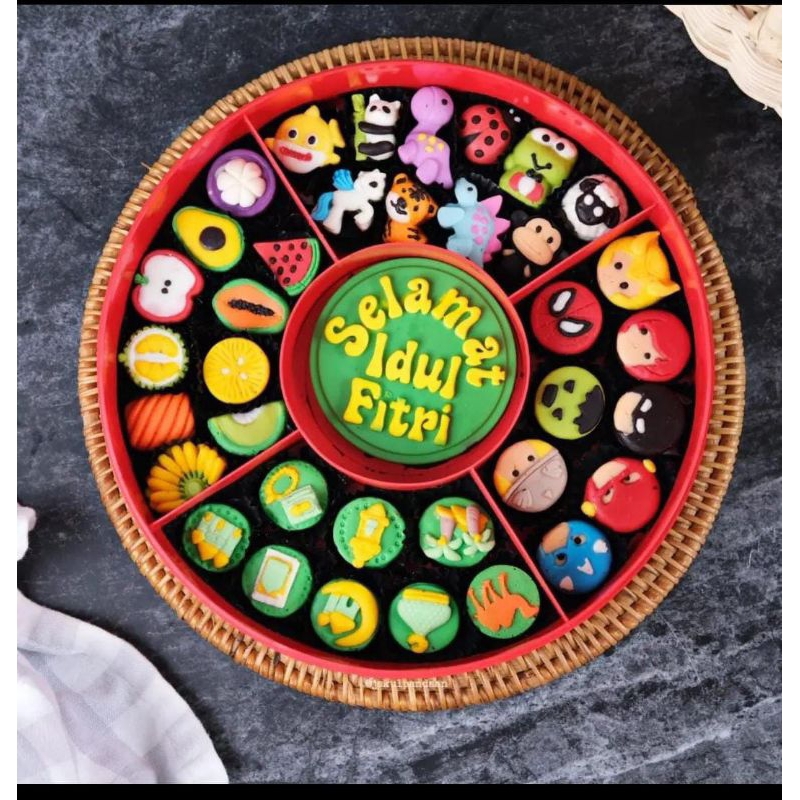 

coklat karakter kemasan candy tray
