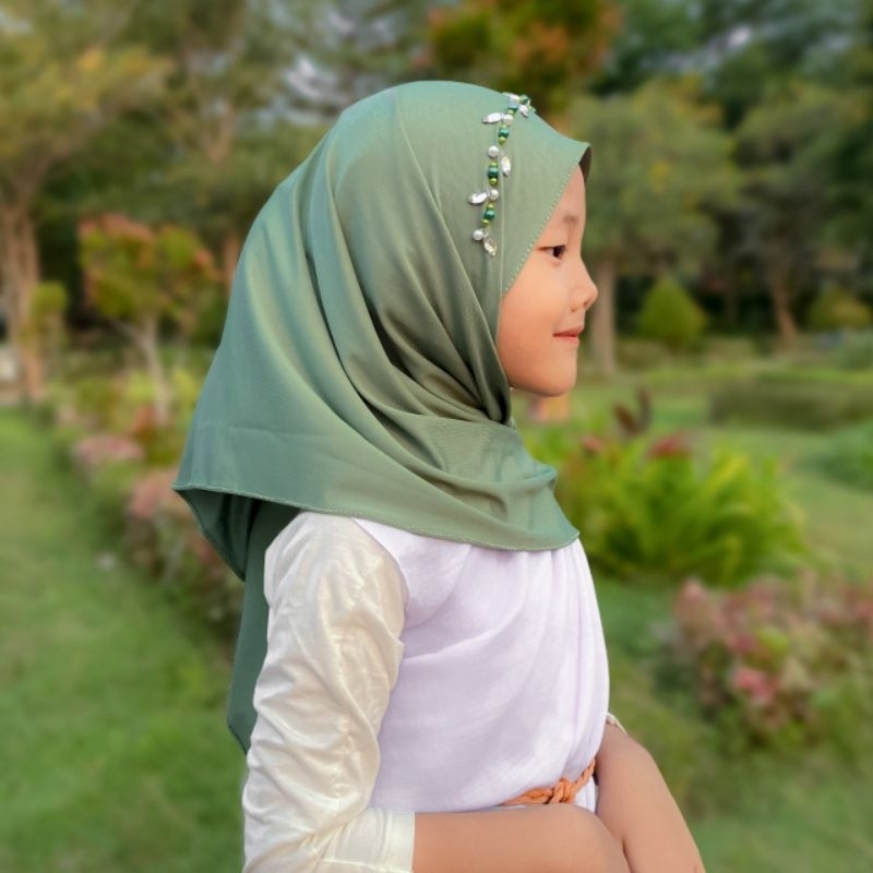 Pashmina Anak Instan Payet Jersey Premium | Pashmina Instan Jersey Premium