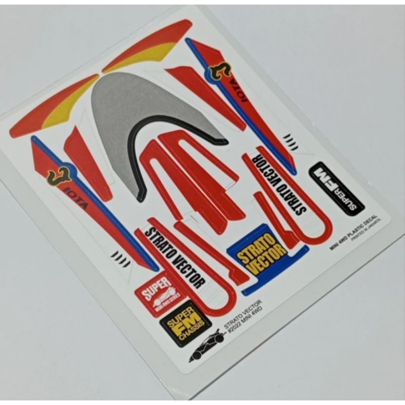 DECAL MINI 4WD STRATO VECTOR STICKER TAMIYA