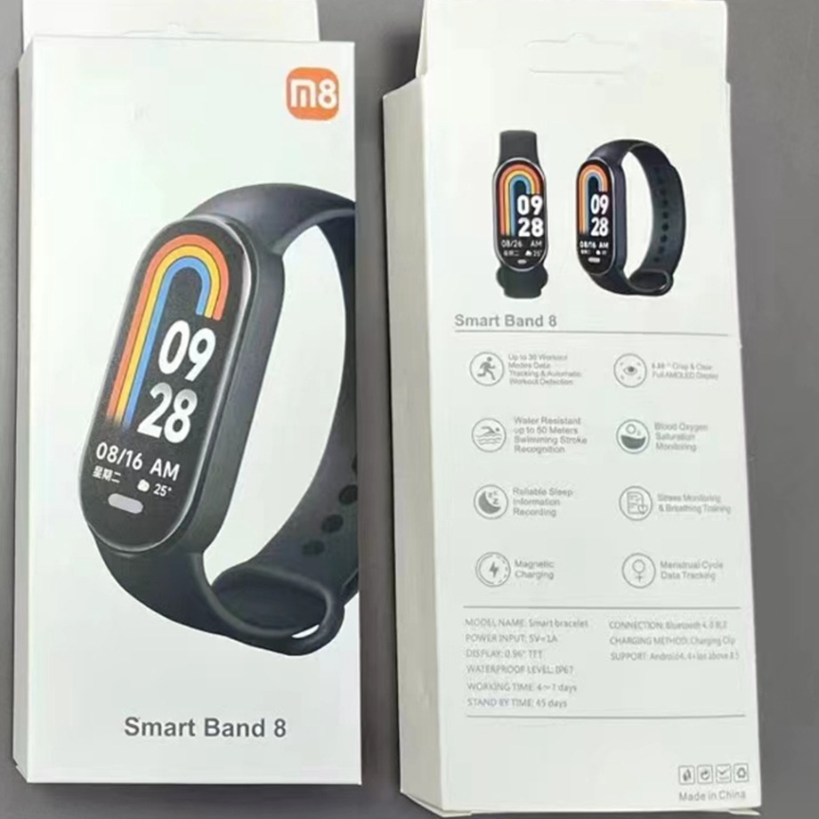Terkini Garansi  Xiaomi Mi Band 8 7 MiBand M7 M8 Jam Tangan Pria Wanita Digital SmartWatch Smartband