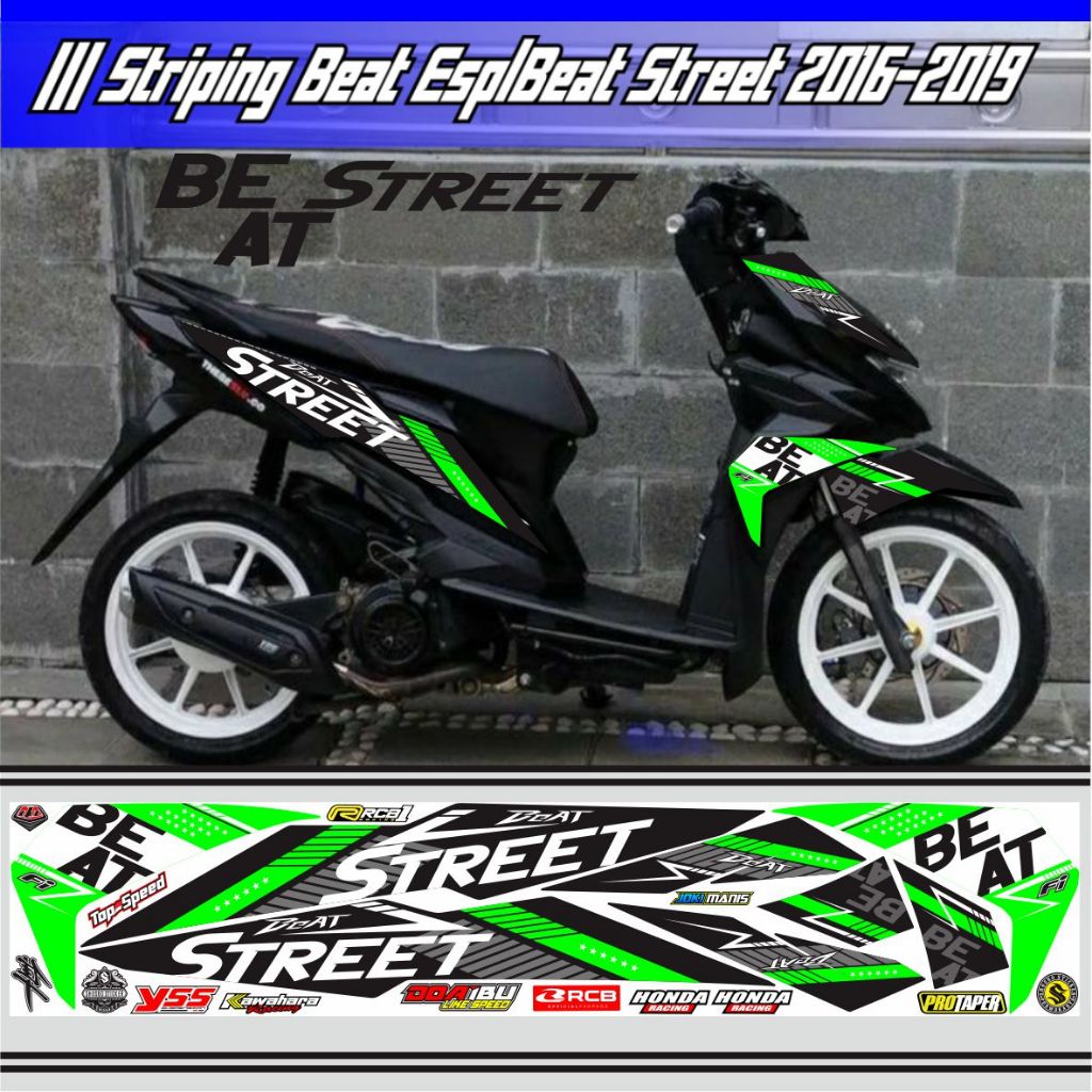 STRIPING VARIASI MOTOR HONDA BEAT STREET / STIKER BEAT ESP SPORTY VARIASI STICKER BEAT STREET