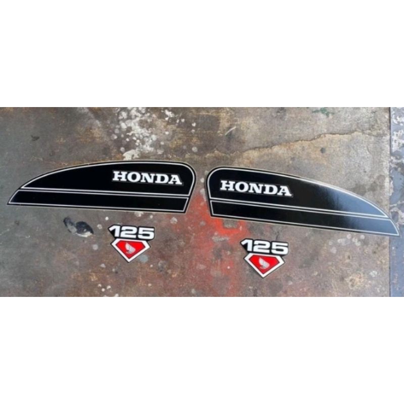 STIKER STRIPING TANGKI LOGO TANGKI CB 125 STRIPING TANGKI CB 125 CB GLATIK HITAM