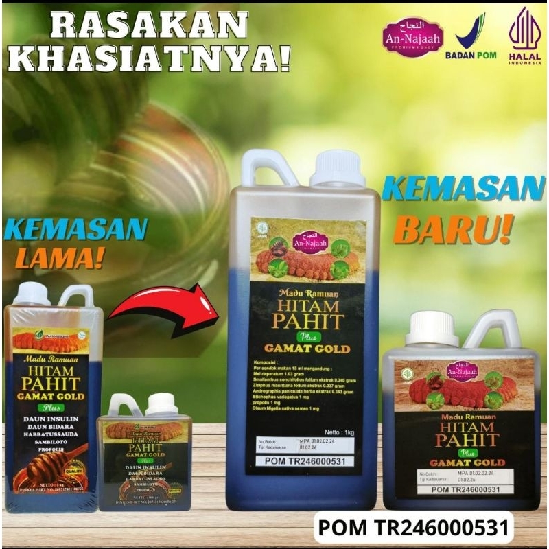 

MADU HITAM PAHIT GAMAT GOLD PLUS 1 KG / MENGOBATI PENYAKIT DALAM