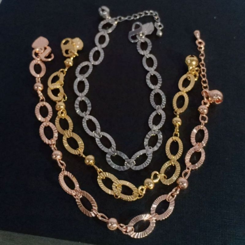 Xuping88 Gelang Rantai Oval Lapis Emas Emas Berkualitas - Anita