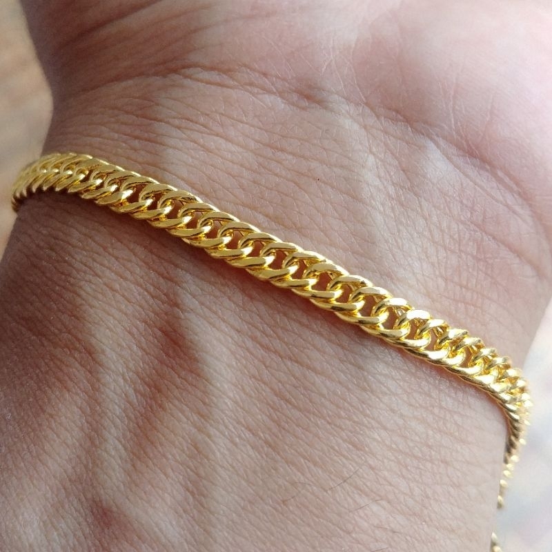 Gelang Lipan Mini Berlapis Emas 24k