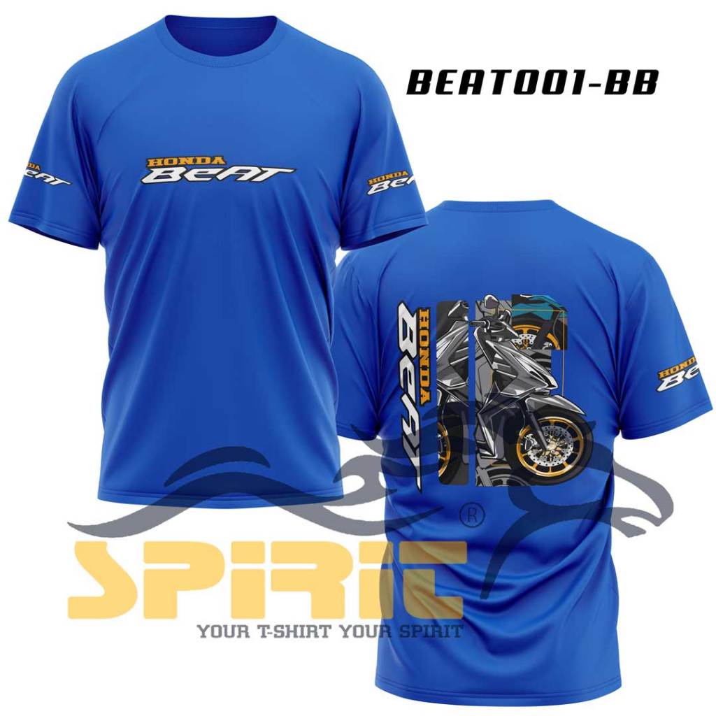Baju Motor Beat Modifikasi Lengan Pendek Kaos Honda Beat Katun Combed 24s Distro Premium All Size