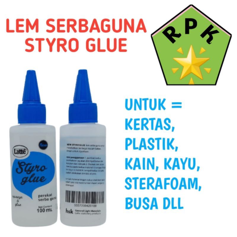 

Lem serbaguna latte kemasan botol