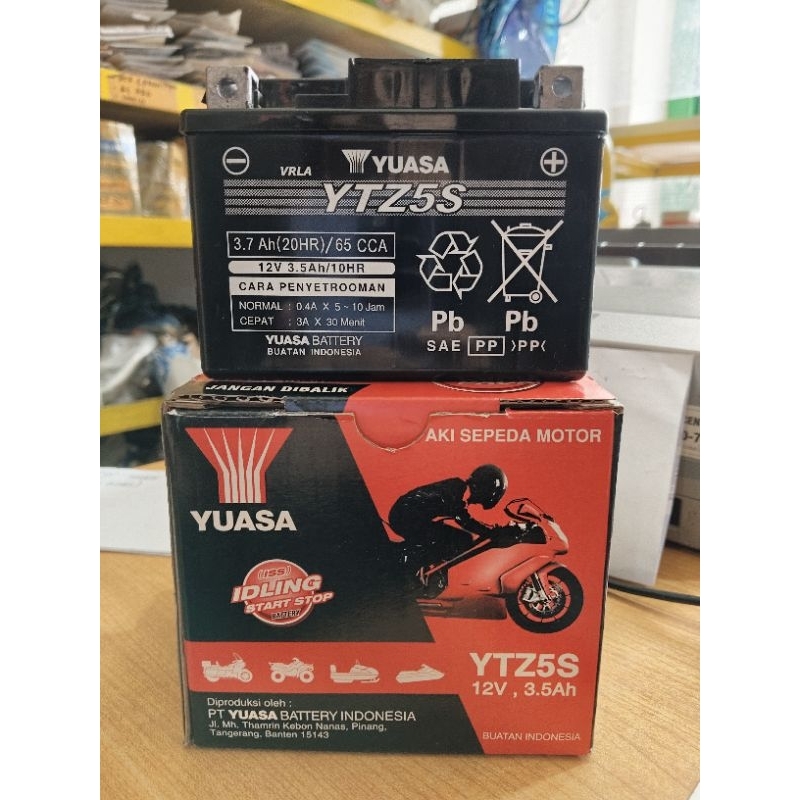 Aki accu kering YTZ 5S GTZ 5S Yuasa asli