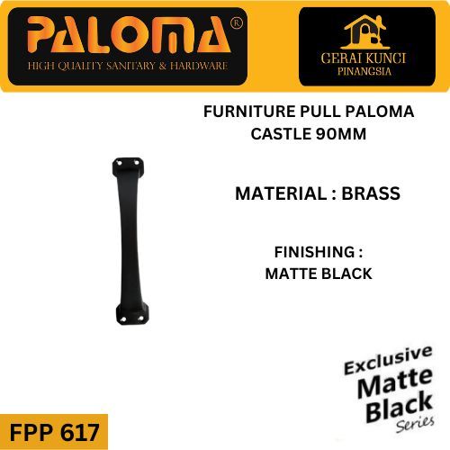 PALOMA FPP 617 CASTLE 90MM Tarikan laci/lemari/Tarikan Jendela