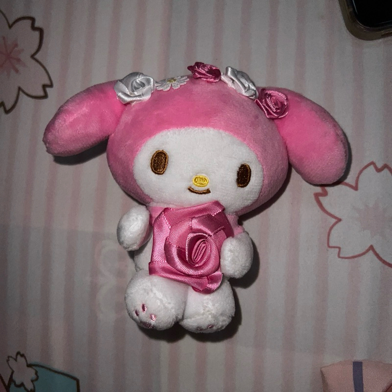 READY - sanrio my melody doll mascot keyring bagcharm rose japan official original
