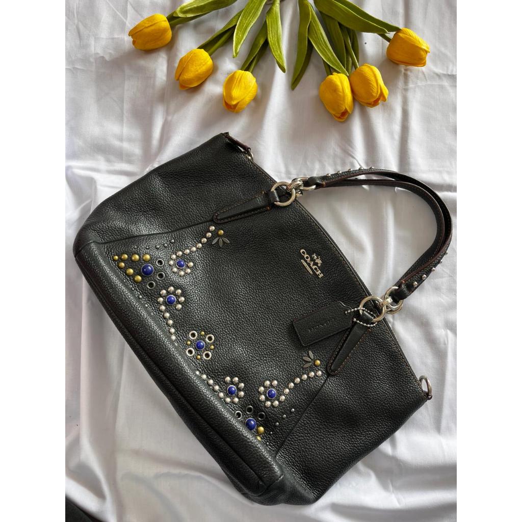 TAS COACH ORIGINAL COACH KELSEY SMALL BLACK EMBROIDERY