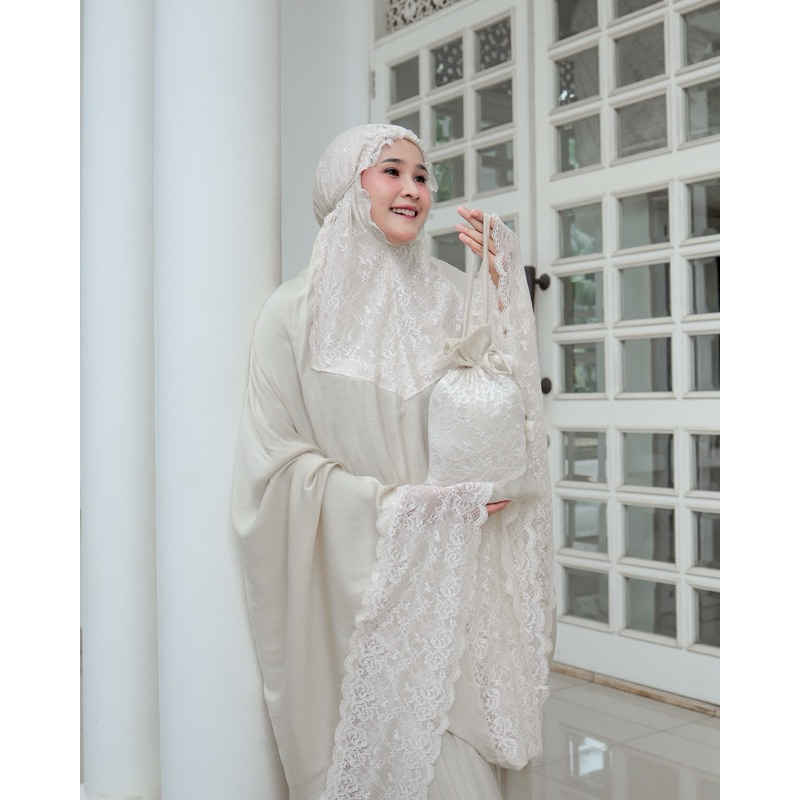 MUKENA ZARRA SILK PREMIUM POLOS RENDA SEDADA MEWAH ADEM LEMBUT MODEL TERBARU MUKENA HARI RAYA MEWAH
