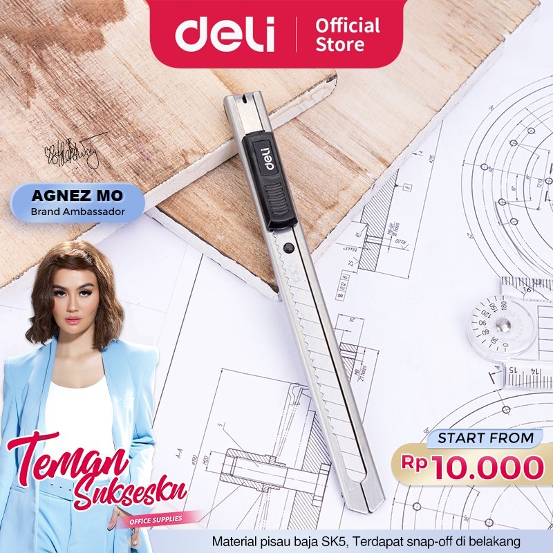 

Deli Cutter Pisau Baja SK5 Mudah Untuk Memotong / Kunci Manual 2058