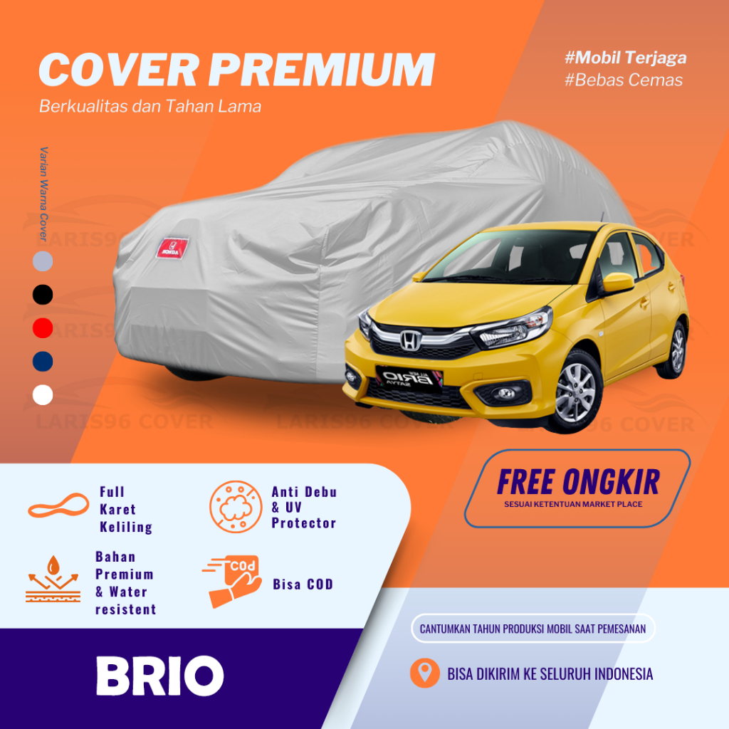 Premium Cover Mobil Brio New Sarung Mobil Selimut Mantel Mobil Brio Satya Brio RS 2020 Waterproof