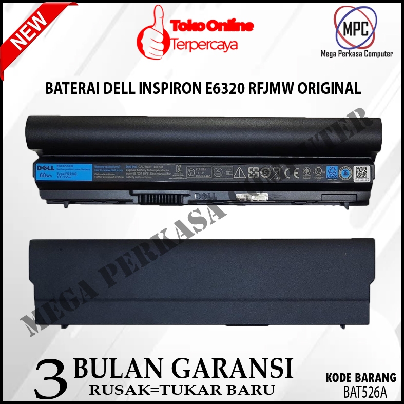 Baterai Batere DELL LATITUDE E6320 E6120 E6220 Original