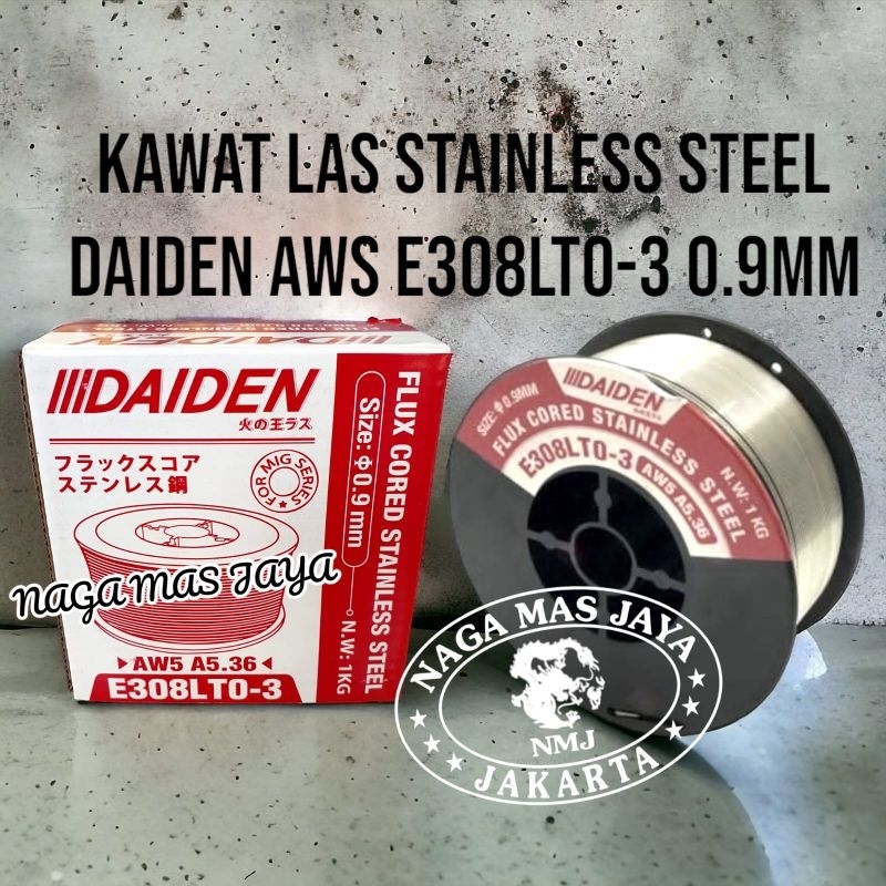 KAWAT LAS FLUX CORE STAINLESS DAIDEN 0.9MM / KAWAT LAS MIG STAINLESS DAIDEN 0.9 MM