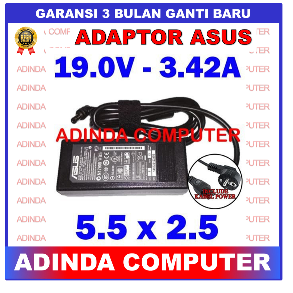 Adaptor Charger Asus A43 A43E A43U A43F A43S K43S ORI