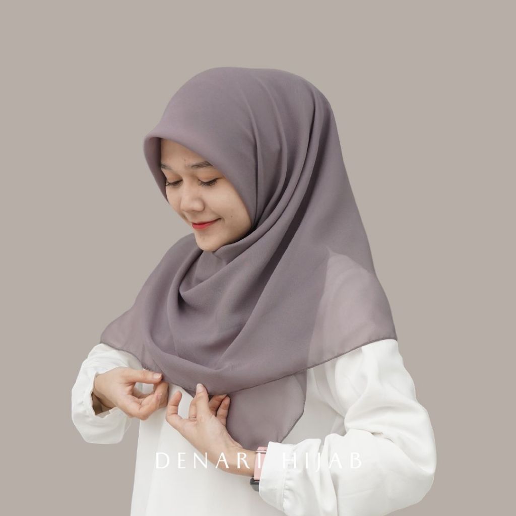 Plain Scarf | Hijab Segi Empat Double Hycon | Custom Hijab Satuan | Custom Label | Custom Roll | Cus