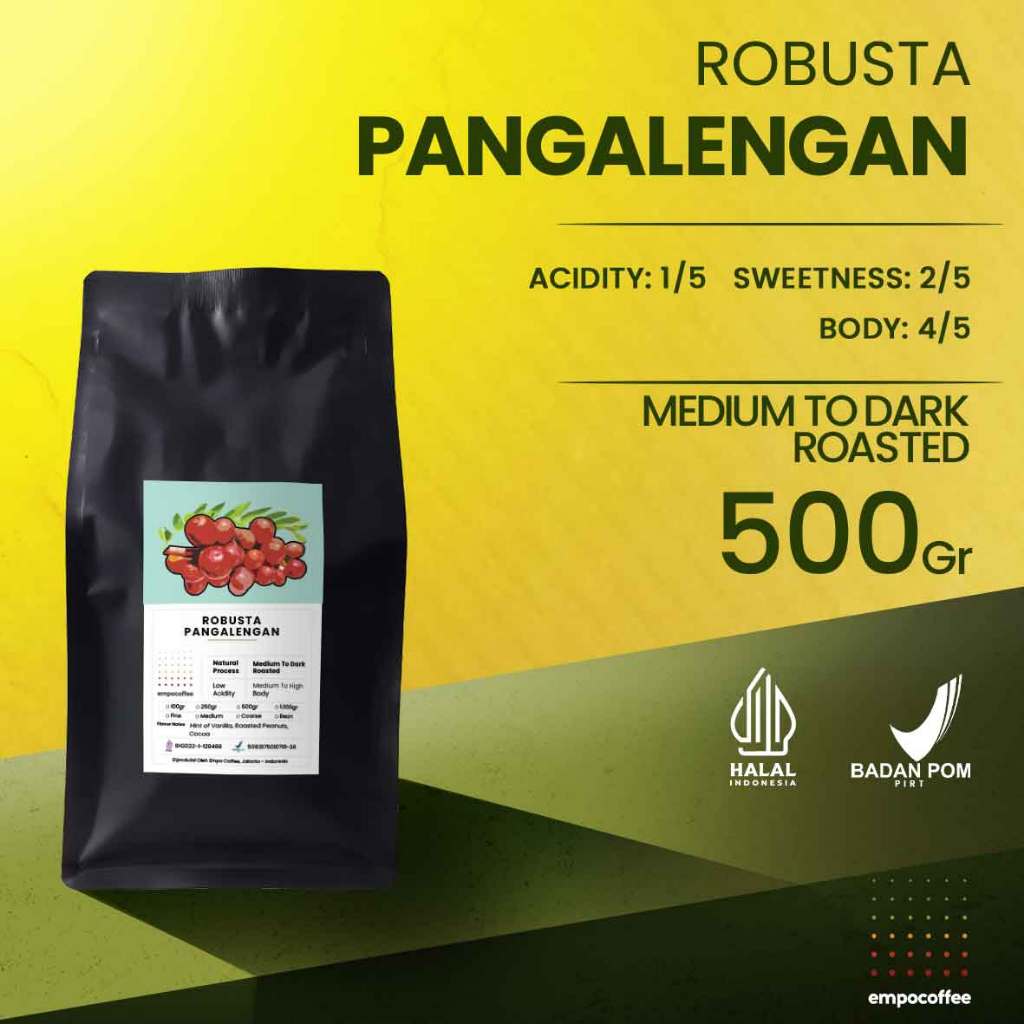 

Empo Coffee Biji Kopi Bubuk Robusta Pangalengan Jawa Barat Java Preanger Coffee Bean Espresso Roast Beans 500 Gram