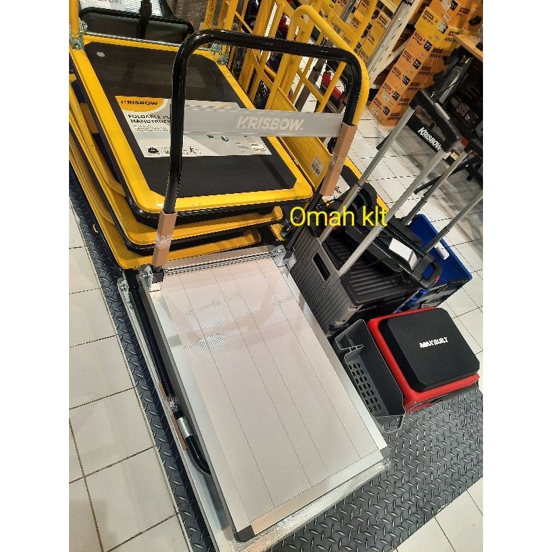krisbow hand trolley platform aluminium 300 kg troli barang krisbow