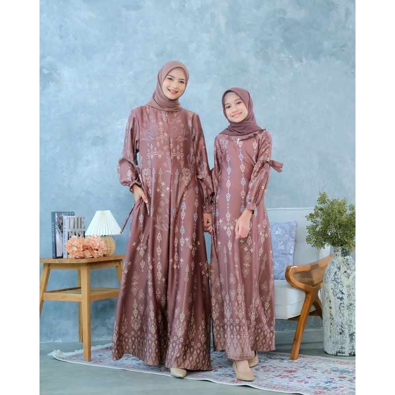 Gamis zelina motif couple terbaru// gamis lebaran2024