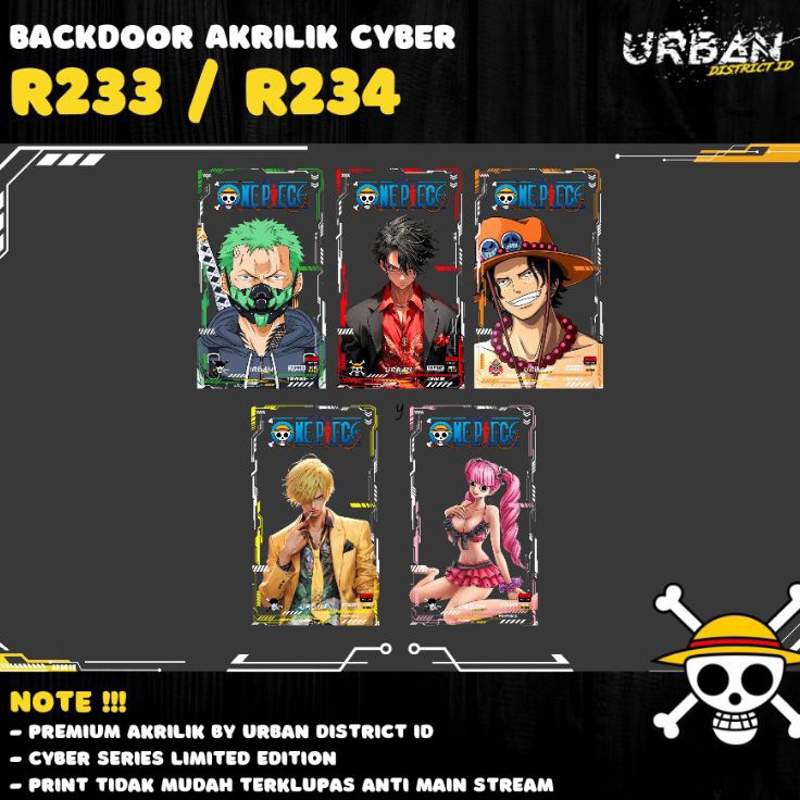 Lariz code3z3Yn CYBERS One Piece Backdoor Akrilik R 233  R 234 Limited Edition By URBAN DISTRICT ID