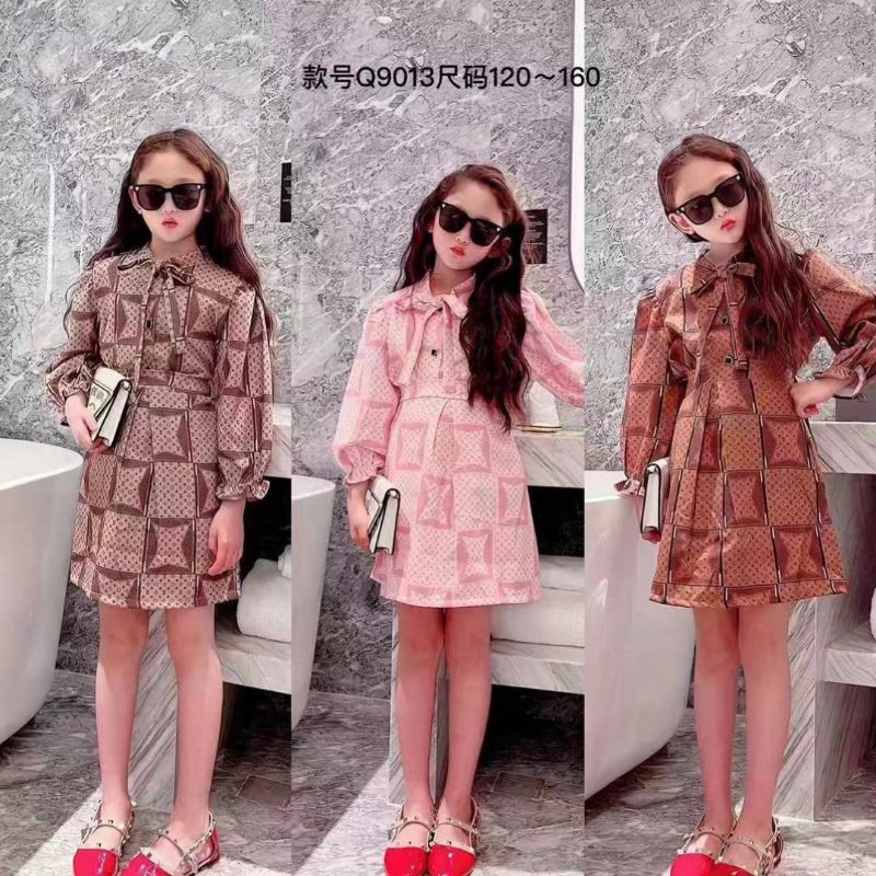 Setelan Rok Lengan Panjang Branded Bangkok Korean Vintage style Premium import anak perempuan
