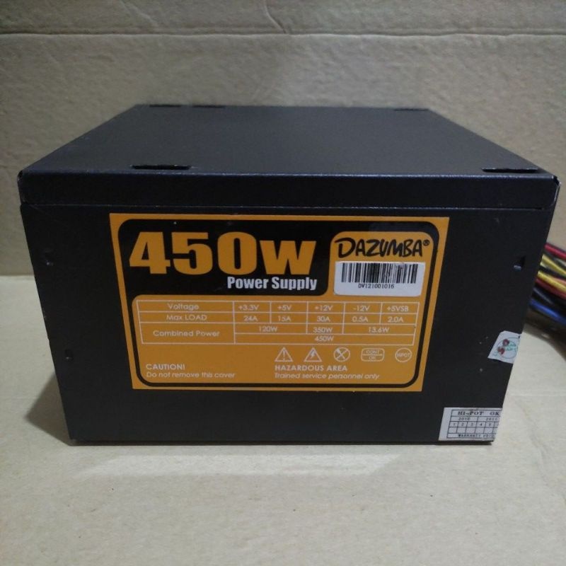 POWER SUPPLY PSU KOMPUTER DAZUMBA 450WATT