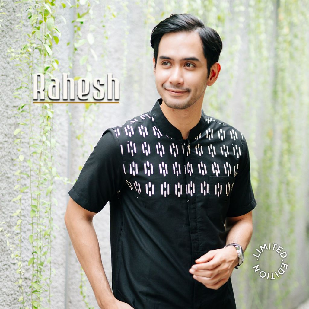 Hadinata Batik Premium Kemeja Batik Pria Lengan Pendek Cap Koko Rahesh