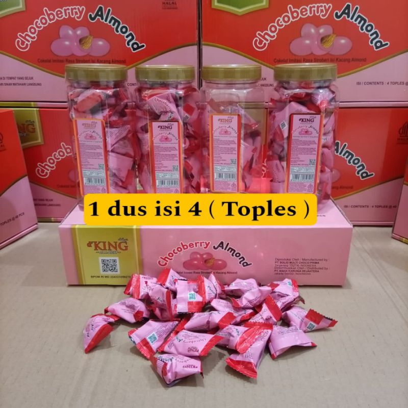 

ALMOND Chocoberry Almond 1 pack isi 4 Toples stroberi d'king