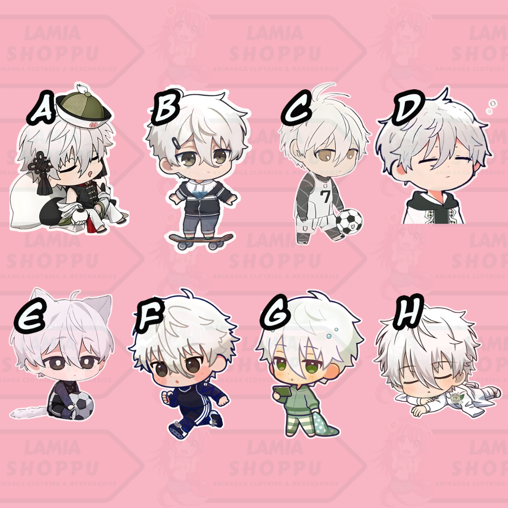 Sticker Blue Lock Nagi | Stiker Vinyl Seishiro Nagi Chibi | Stiker Anime