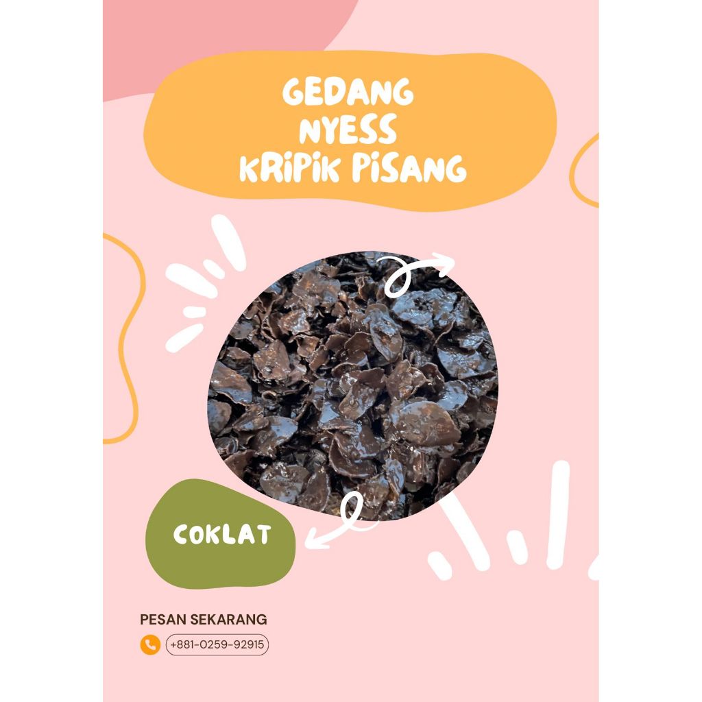

Kripik pisang lumer aneka rasa100 gr original pisang lumer coklat