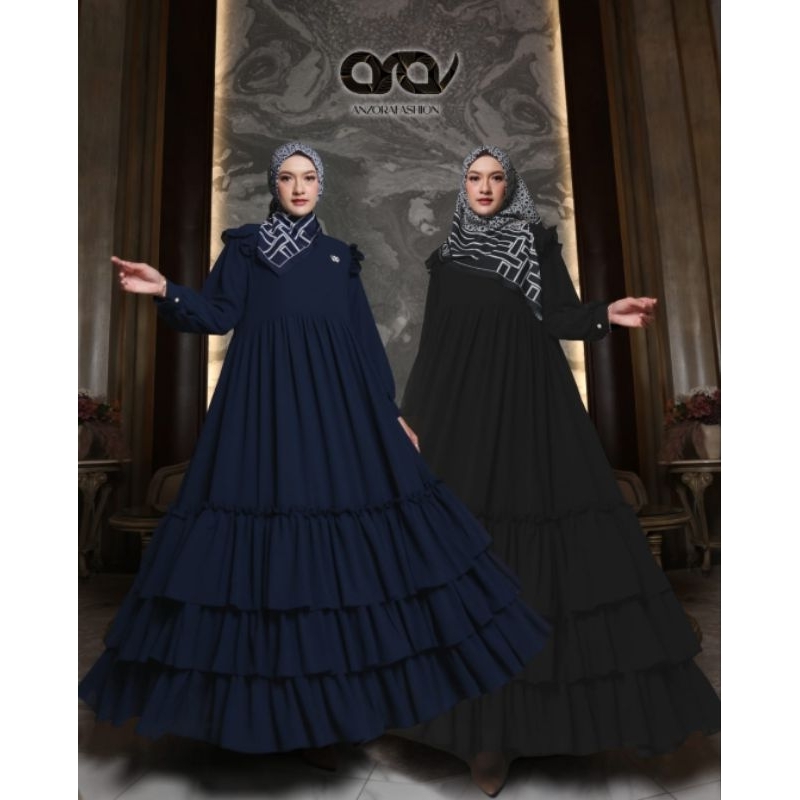 Dress Hijab Layer Gradasi by Anzora x Citra Kirana