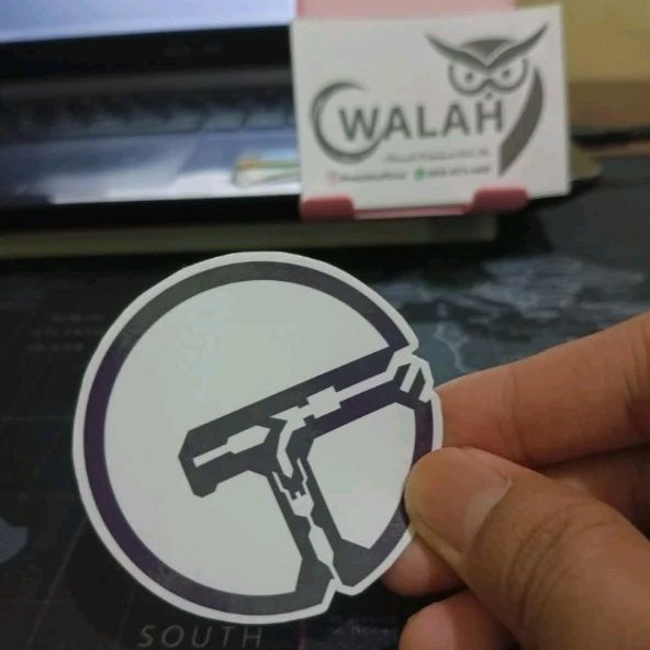 

[Owalah 10] Sticker Logo Kamen Rider Den-O | Hitam Polos