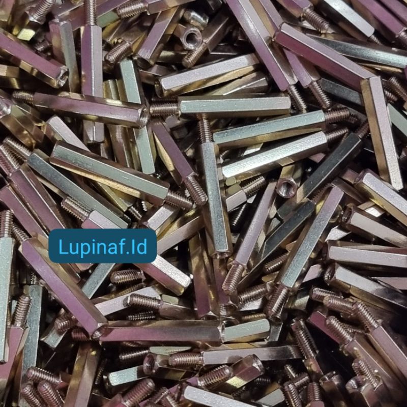 SPICER 2CM 2.5CM 3CM KAKI PCB SPACER GOLD M3 + BAUT MUR