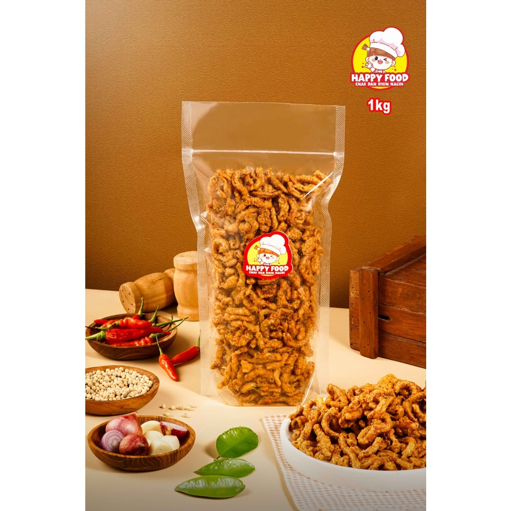 

Keripik Usus Ayam Pedas Premium Snack 1 kg