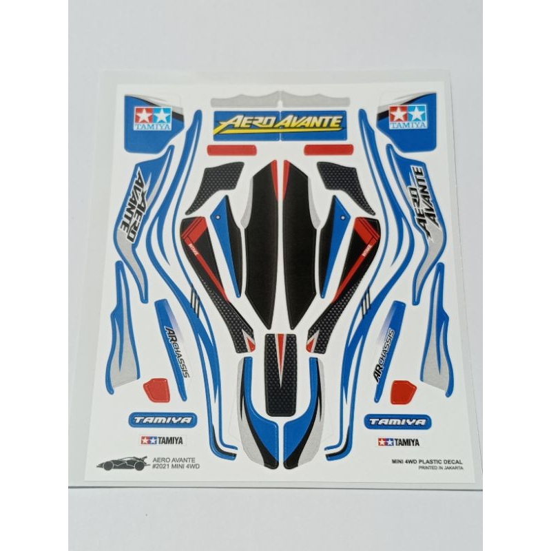 DECAL MINI 4WD AERO AVANTE/STICKER TAMIYA AERO AVANTE