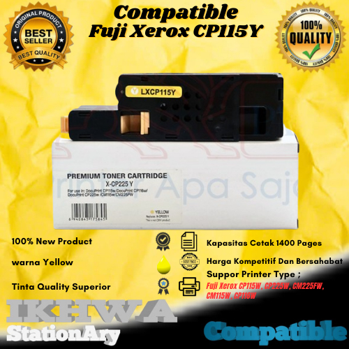 Cartridge Toner Compatible Fuji Xerox CP115W CP225W CM115W CM225W CM116W - Yellow