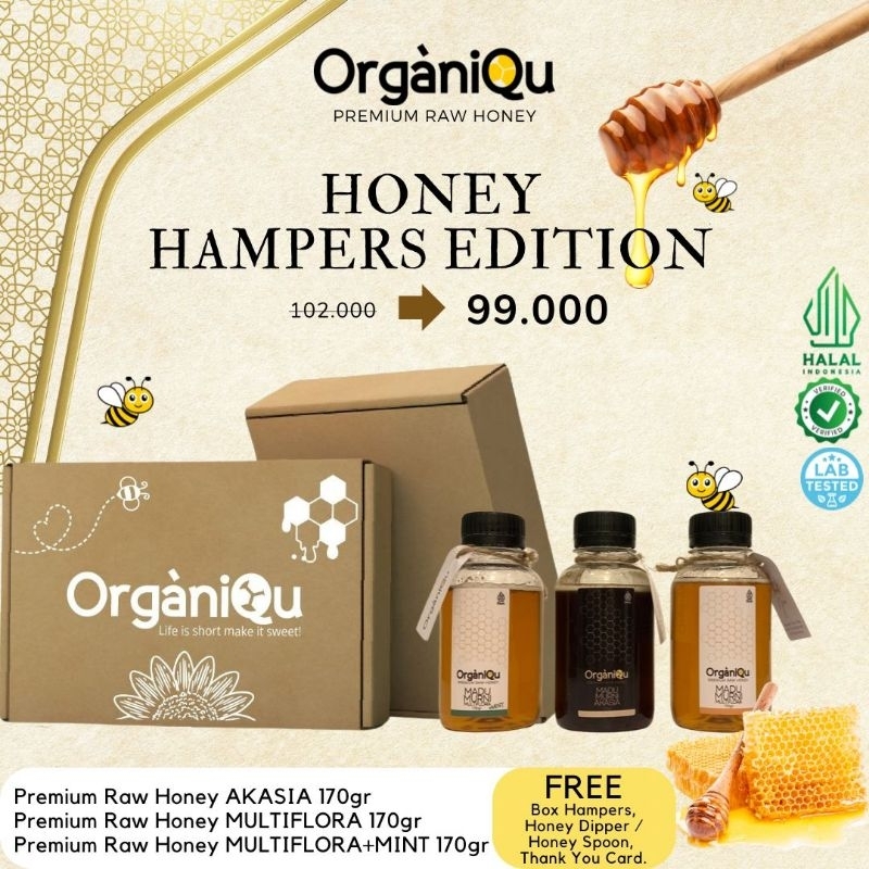 

Madu Organiqu Madu Raw Honey Premium tanpa Campuran/ Mixing Proses Higinis