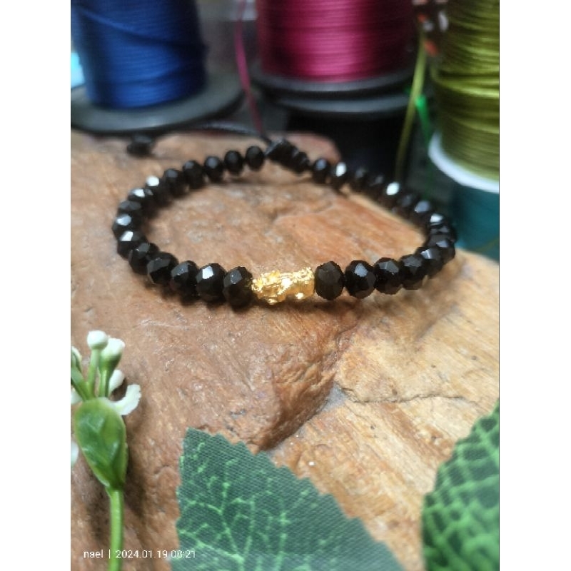 Gelang fashion kristal naga pixiu HK 24k